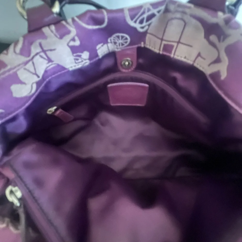 Coach Ashley Purple Satchel Bag - Picture 3 of 8